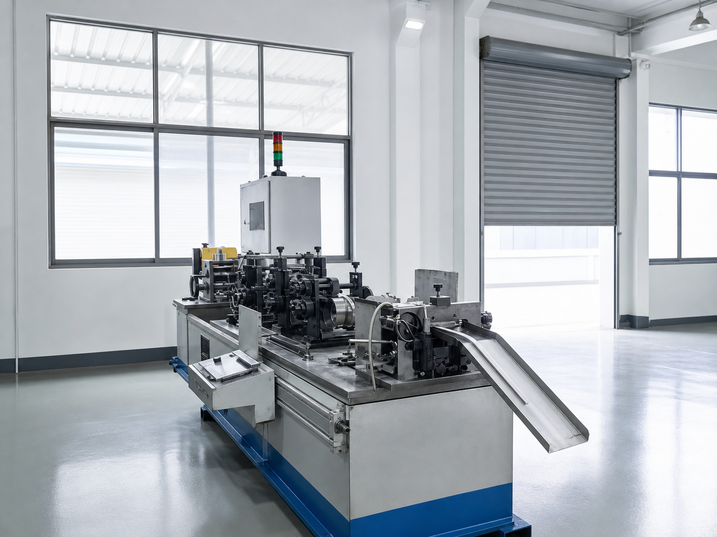 Corrugation forming machine under quality-controlled operation
