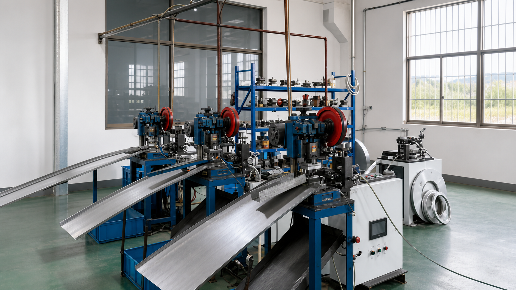 Punch line inside the manufacturing facility